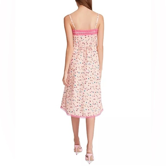 NWT Betsey Johnson Satin Printed Slip Dress Olivia Rodrigo Sour Prom Dress - Picture 6 of 11